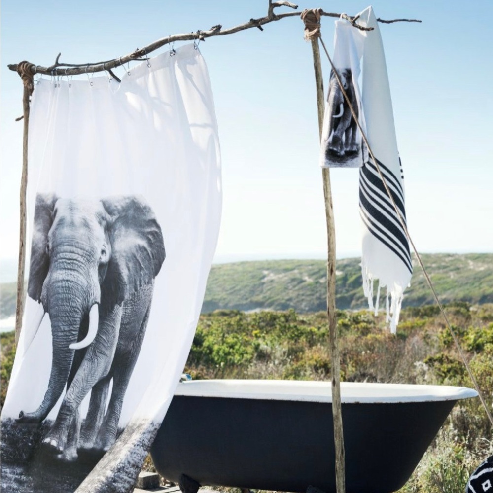 H&M Home- Elephant Shower Curtain